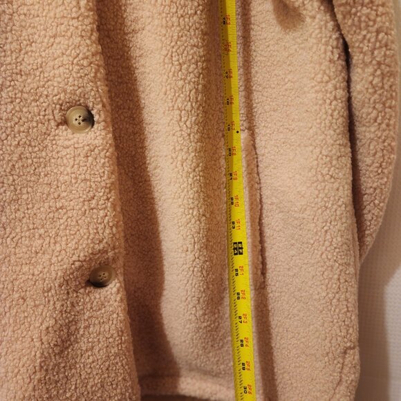Koolaburra by UGG Shacket 1X Blush Faux Sherpa with Button Off Hood Poly. Lining - Picture 9 of 16